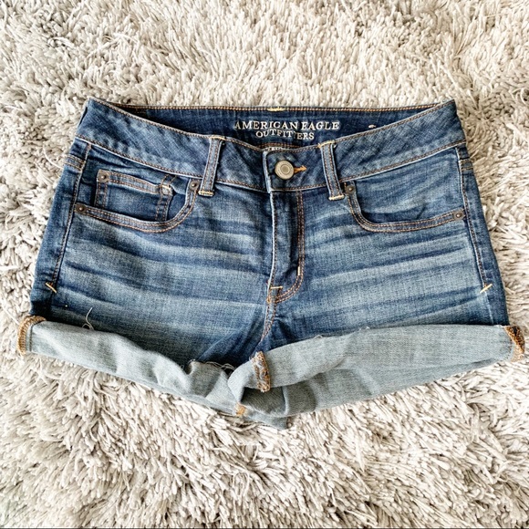 American Eagle Outfitters Pants - American Eagle Dark Wash Shorts Size 8